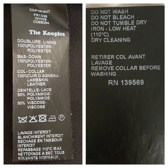 The Kooples Contrast Mini Dress $350 White Lace Black Crepe Women Size Medium - Picture 4 of 9